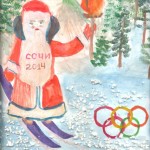 Дед Мороз спешит поддержать наших олимпийцев.